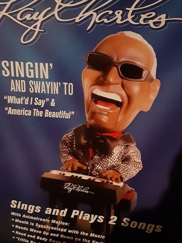 New!!! Ray Charles Doll Signing Swaying Animated Toy Figure