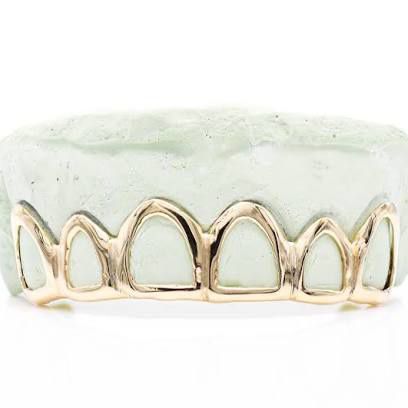 10kt 6pcs Grillz Yellow Gold White Gold Rose Gold Any Design For $325