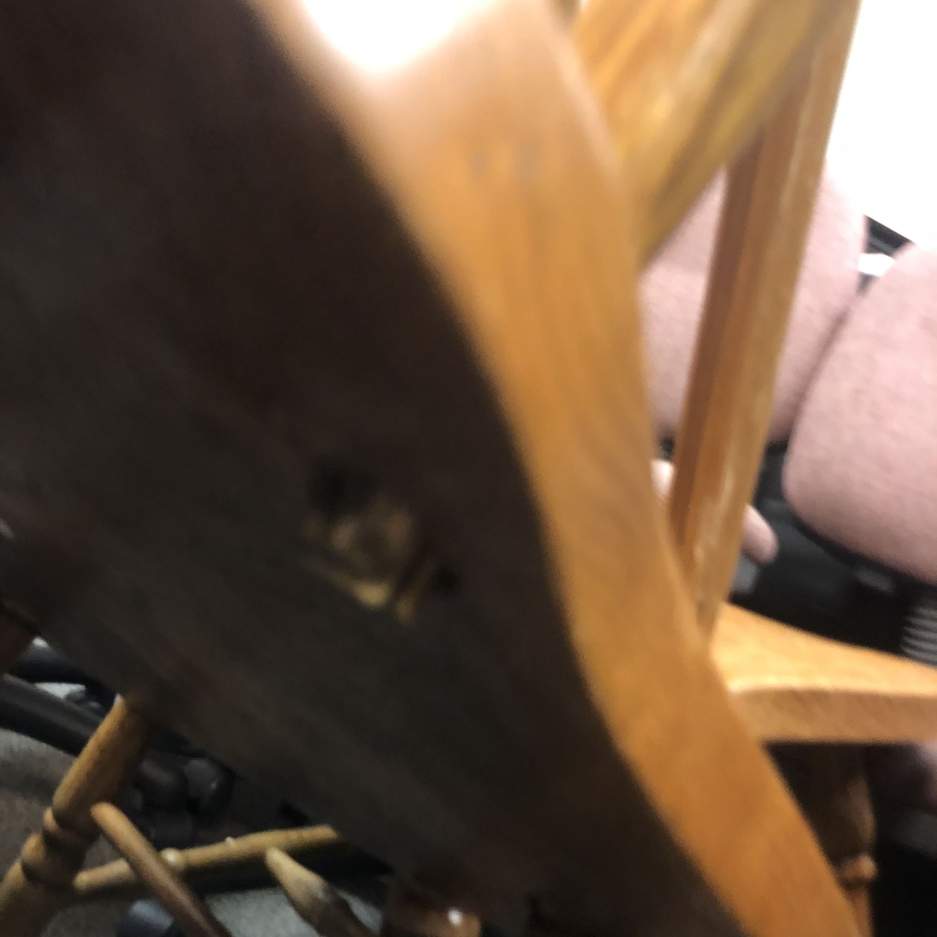 Vintage Solid Oak Table With Three Matching Chairs