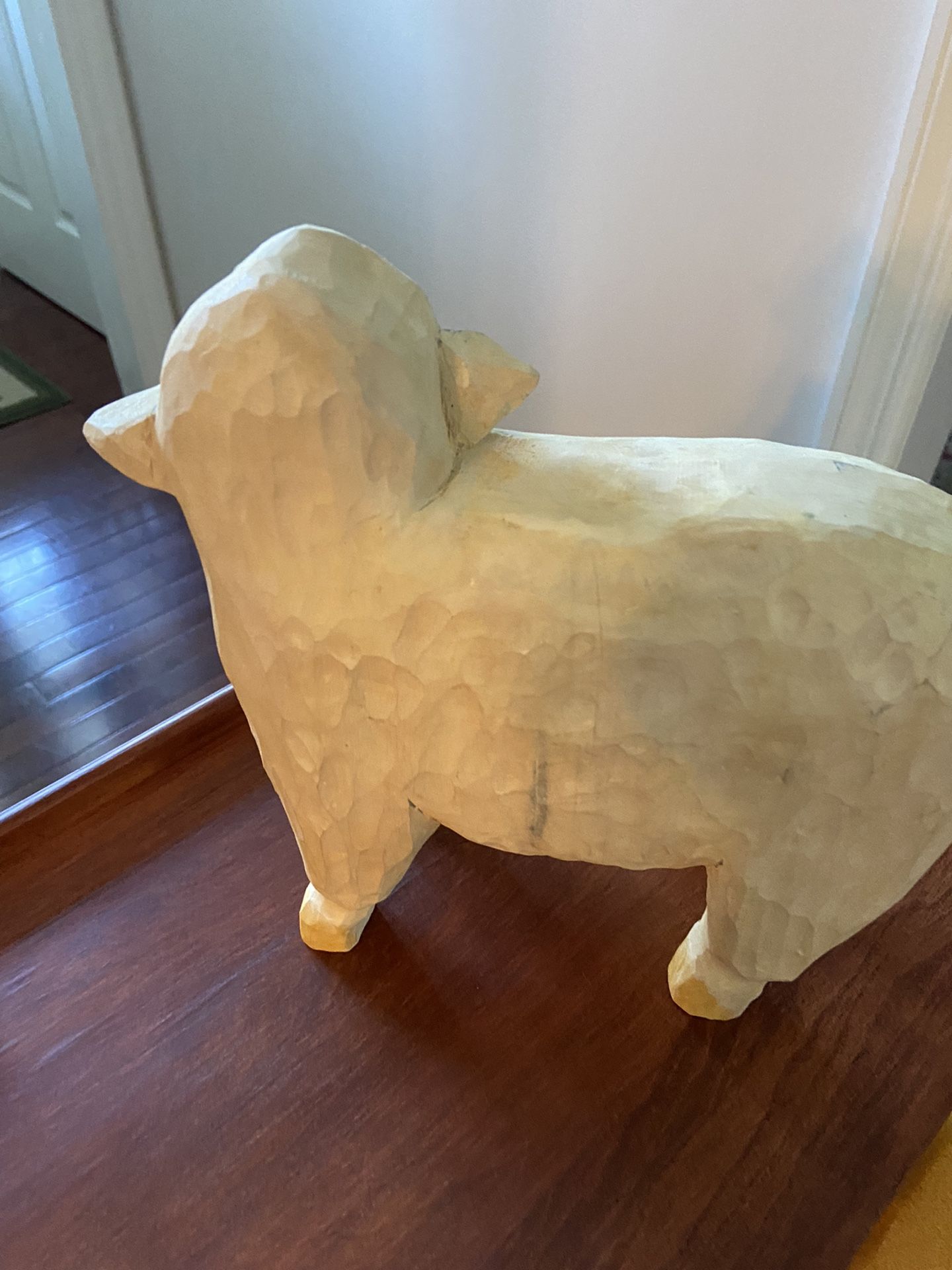 Carved Wooden Sheep By John Brosniak