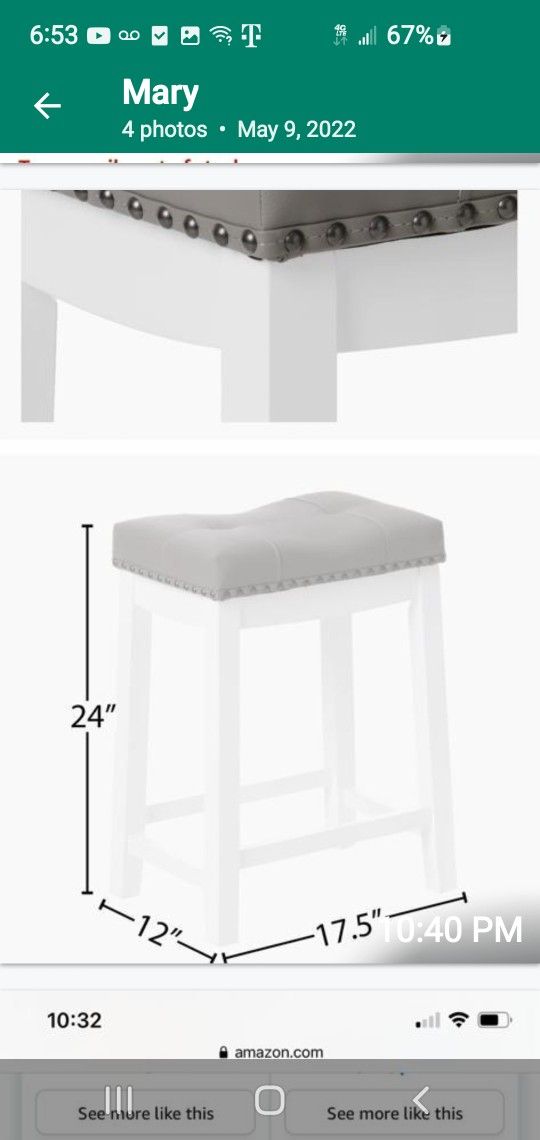Brand New (3) Paddle Saddle Stool Angel Line Cambridge 24"