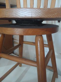 Swivel Bar/Counter Solid Wood Chair Thumbnail
