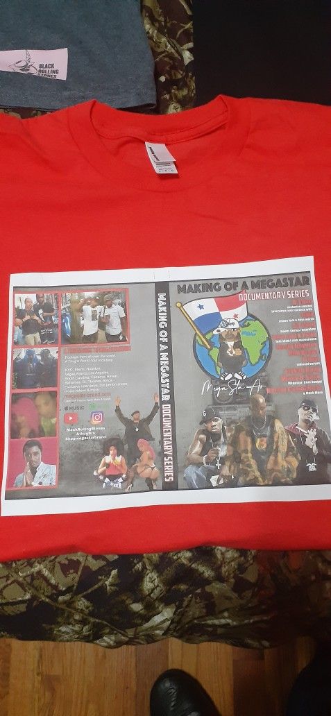 Making Of Megastar Documentary Tshirts -ft dmx, Kay Slay , Pinky , Buster Ryhmes, Hector Camacho Jr ,Athug Ect