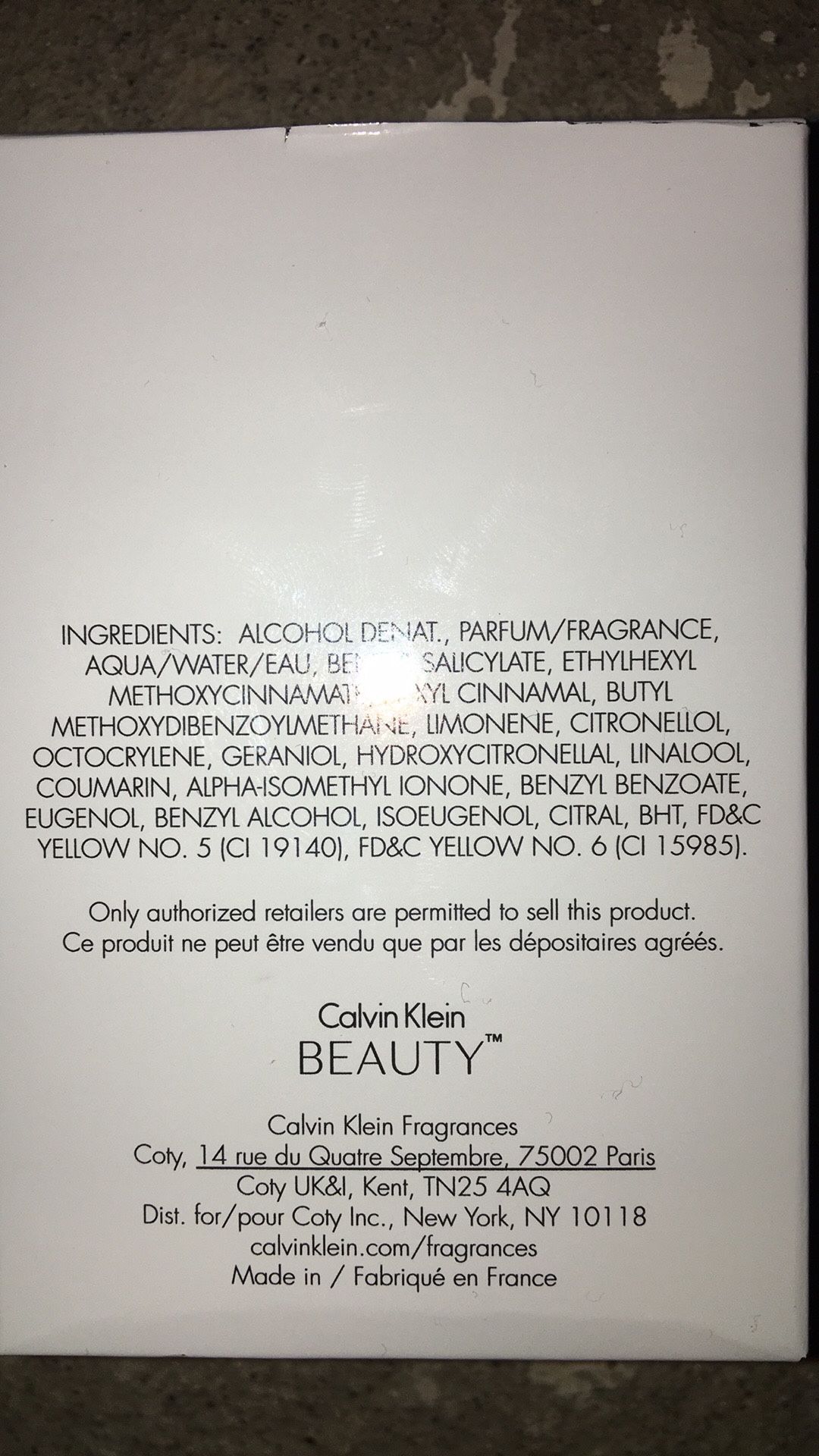 Womens Calvin Klein Perfume $16