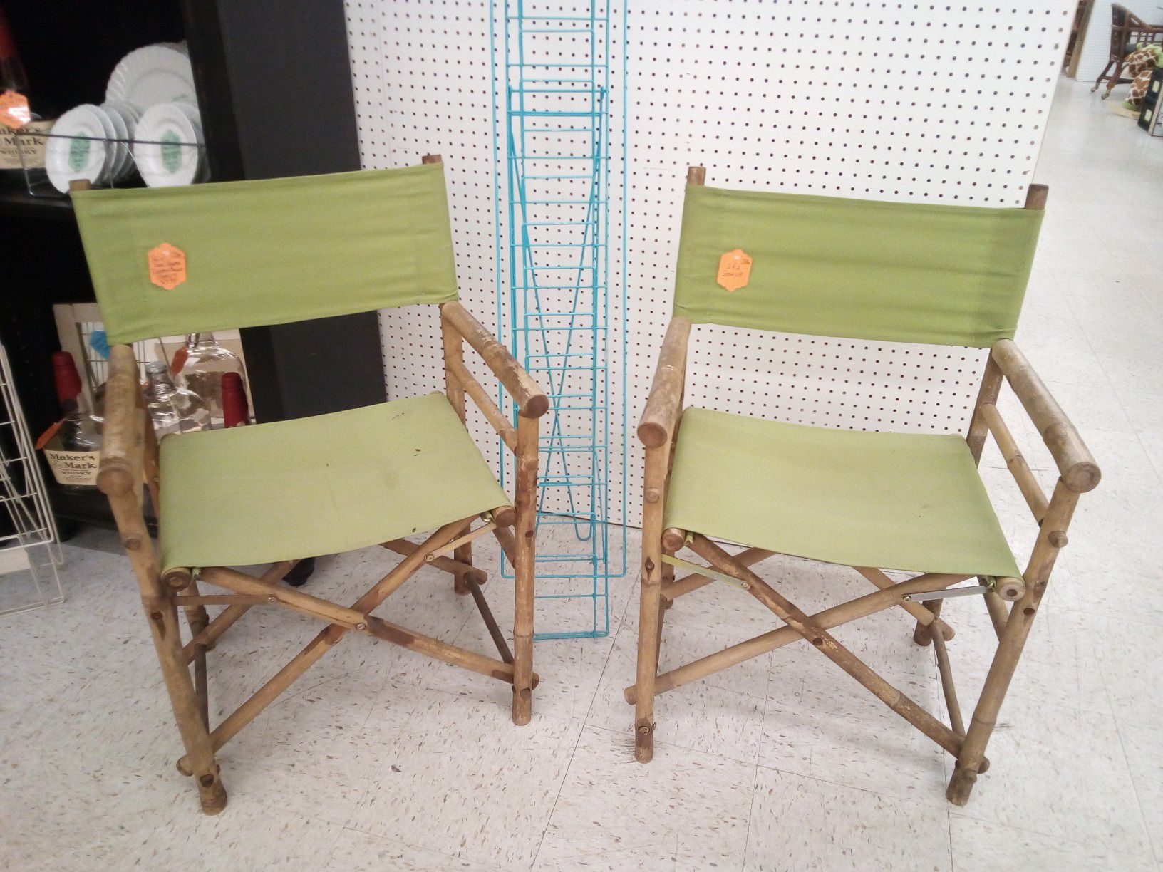 Faux Bamboo Director's Chairs
