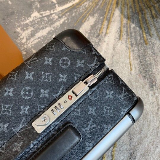 Louis Vuitton Horizon 50 55 Black Brown Monogram Damier Canvas Rolling Luggage Travel Lock Code Bag Duffle M23002 M23209