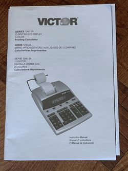Victor 12 digit professional Printing Calculator Thumbnail