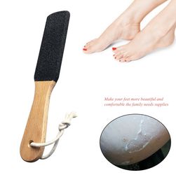 Removedor de callos de piel muerta de callos de tobillo de doble cara de madera herramienta de pedicura profesional pulido cuidado de los pies Thumbnail