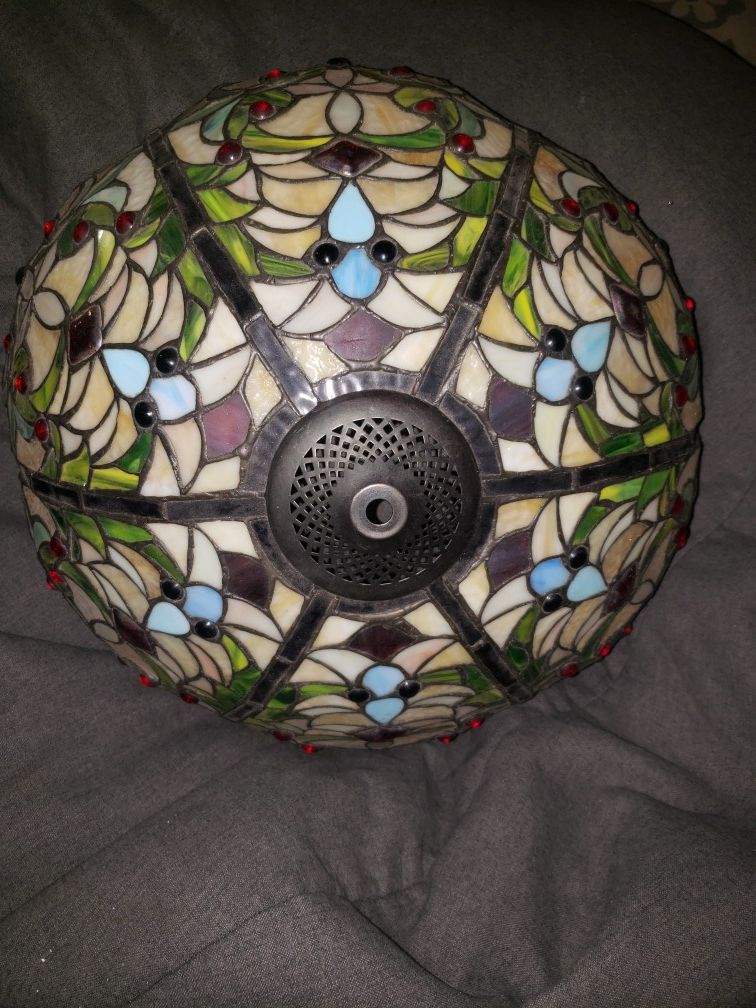 Vintage Tiffany style stained glass lamp shade