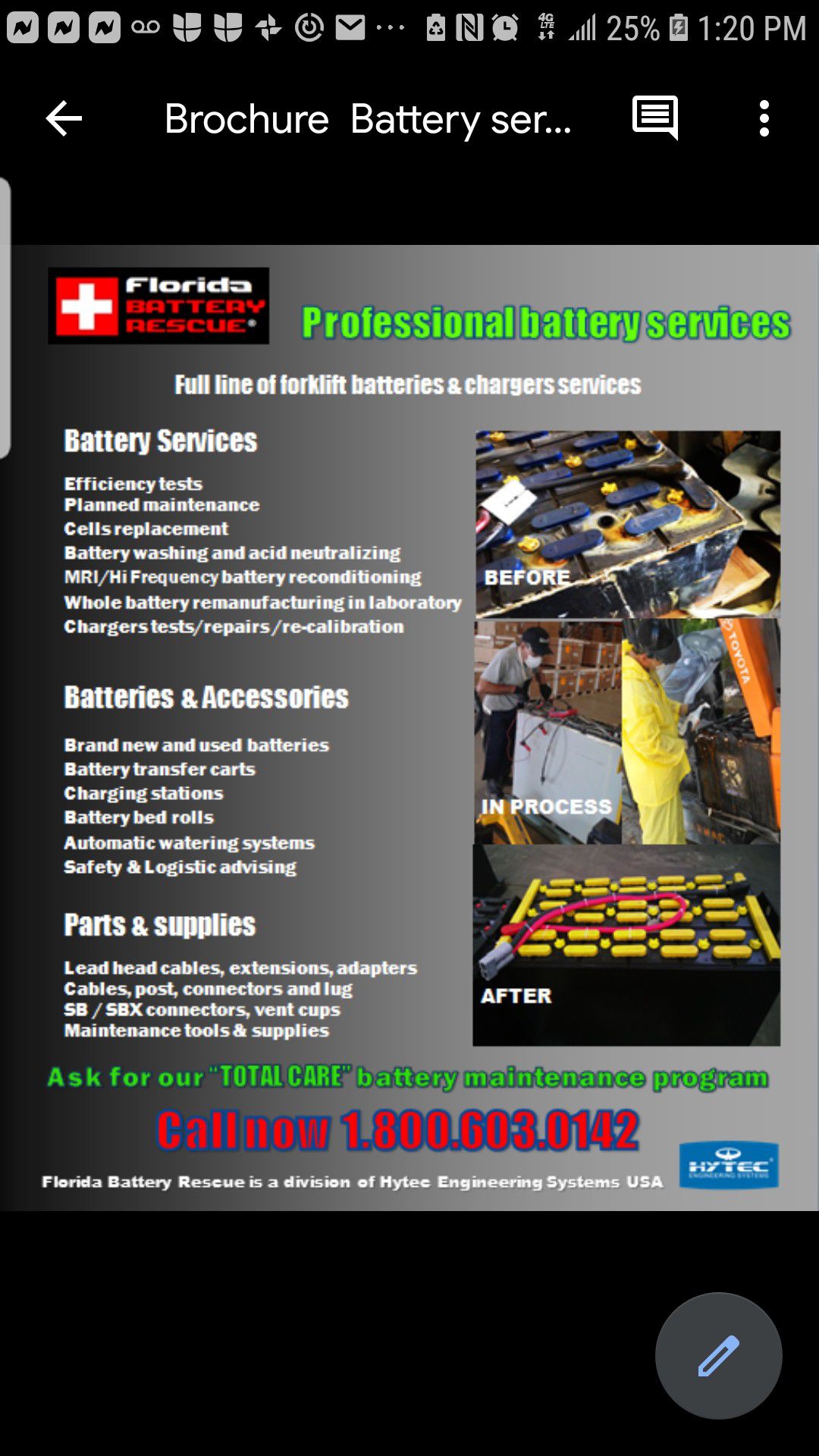 Forklif Repair +Batteries sales & repair+Chargers sales & repair