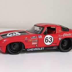 1963 Chevrolet Corvette Stingray Pro Street Jada Toys 1:18 Split Window Diecast Thumbnail