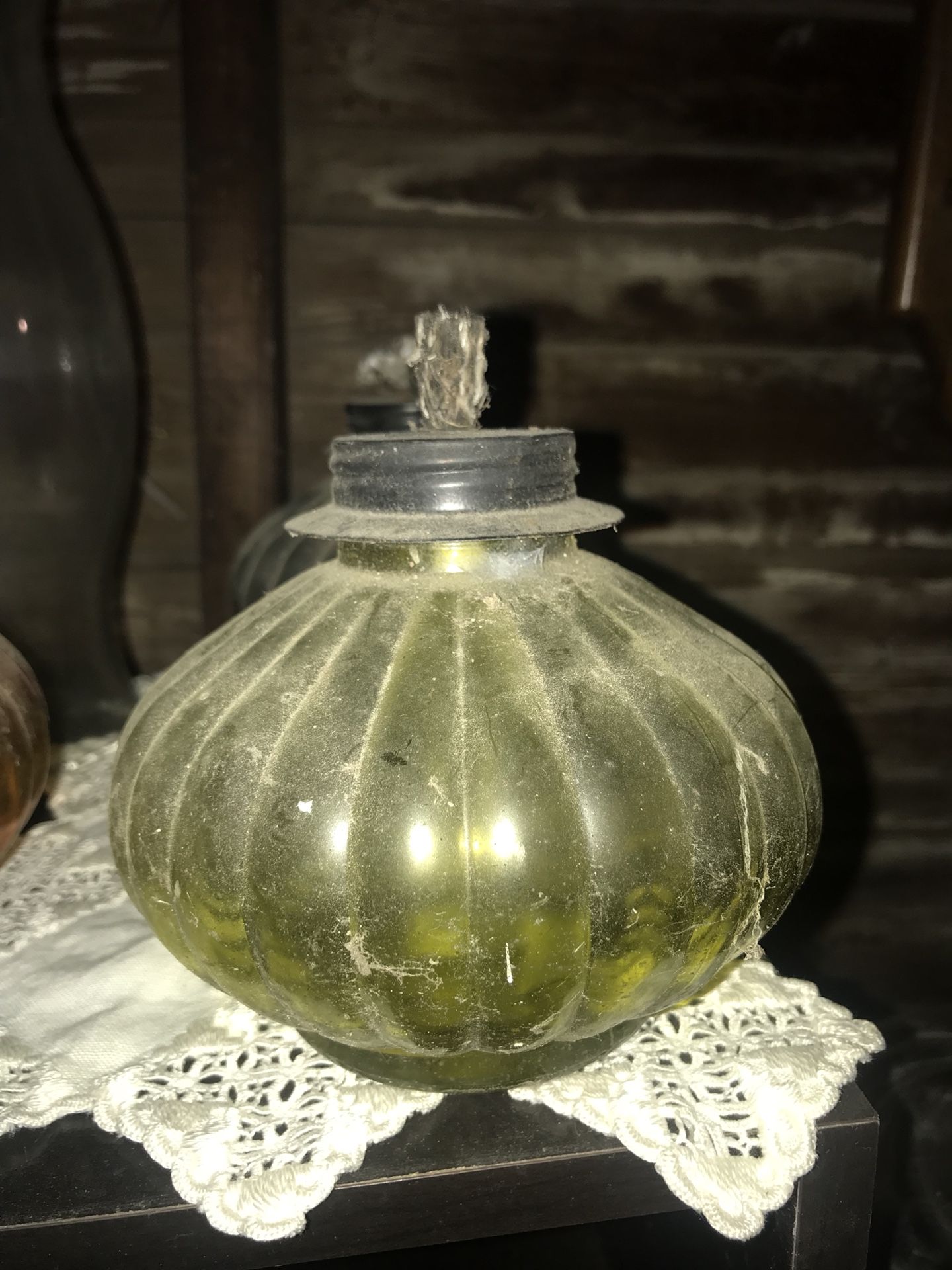 Medium size vintage hurricane lamps ALL