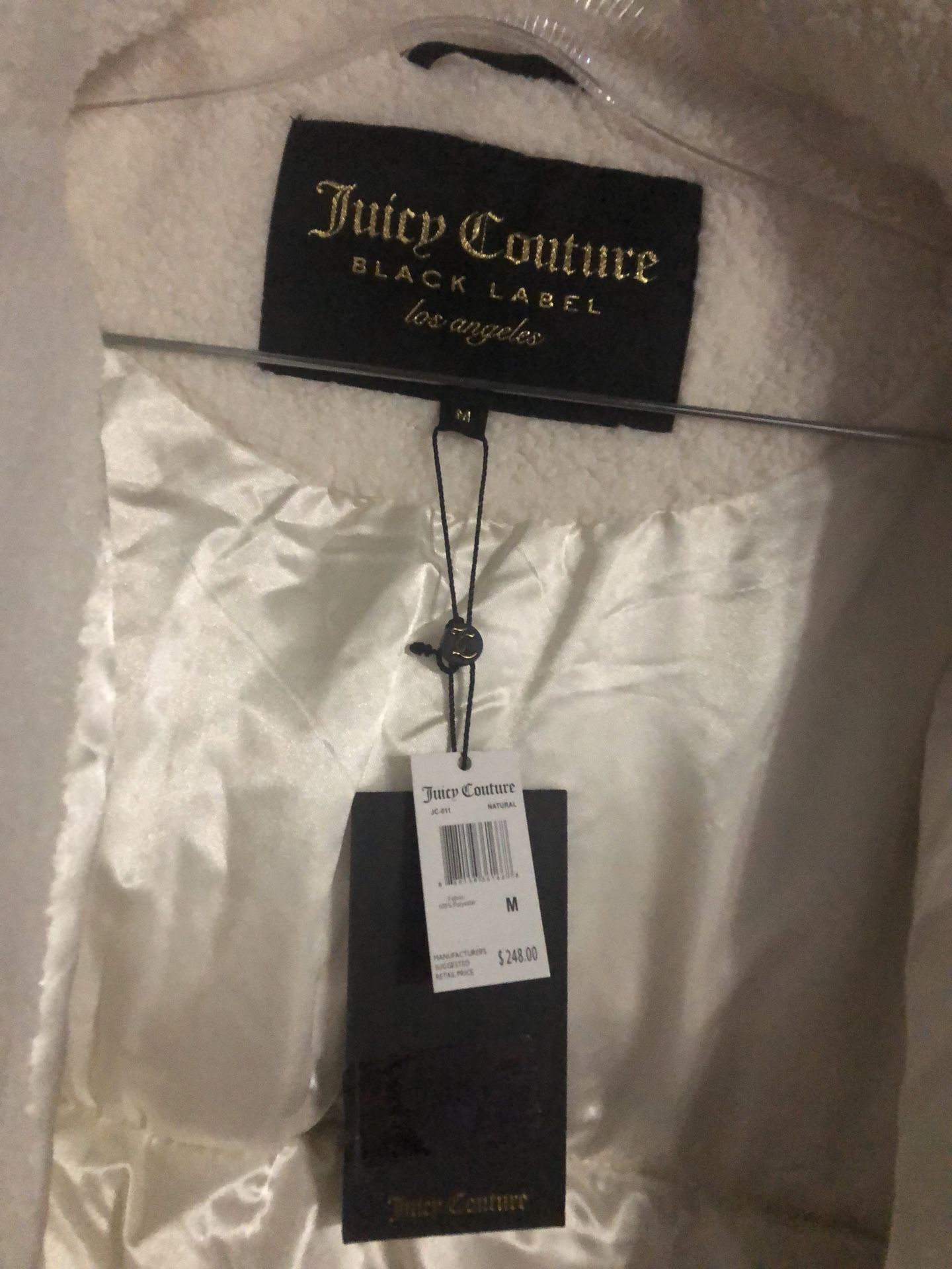 Juicy Couture Off White Furry Jacket