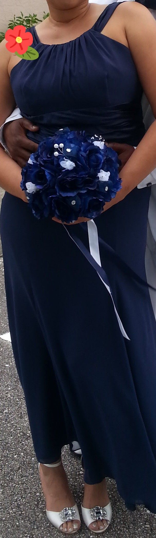 Navy Blue Bride's Maid Dress