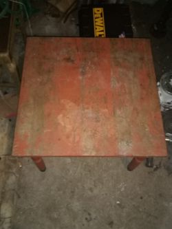 Army Issued Red Table Antique  Thumbnail