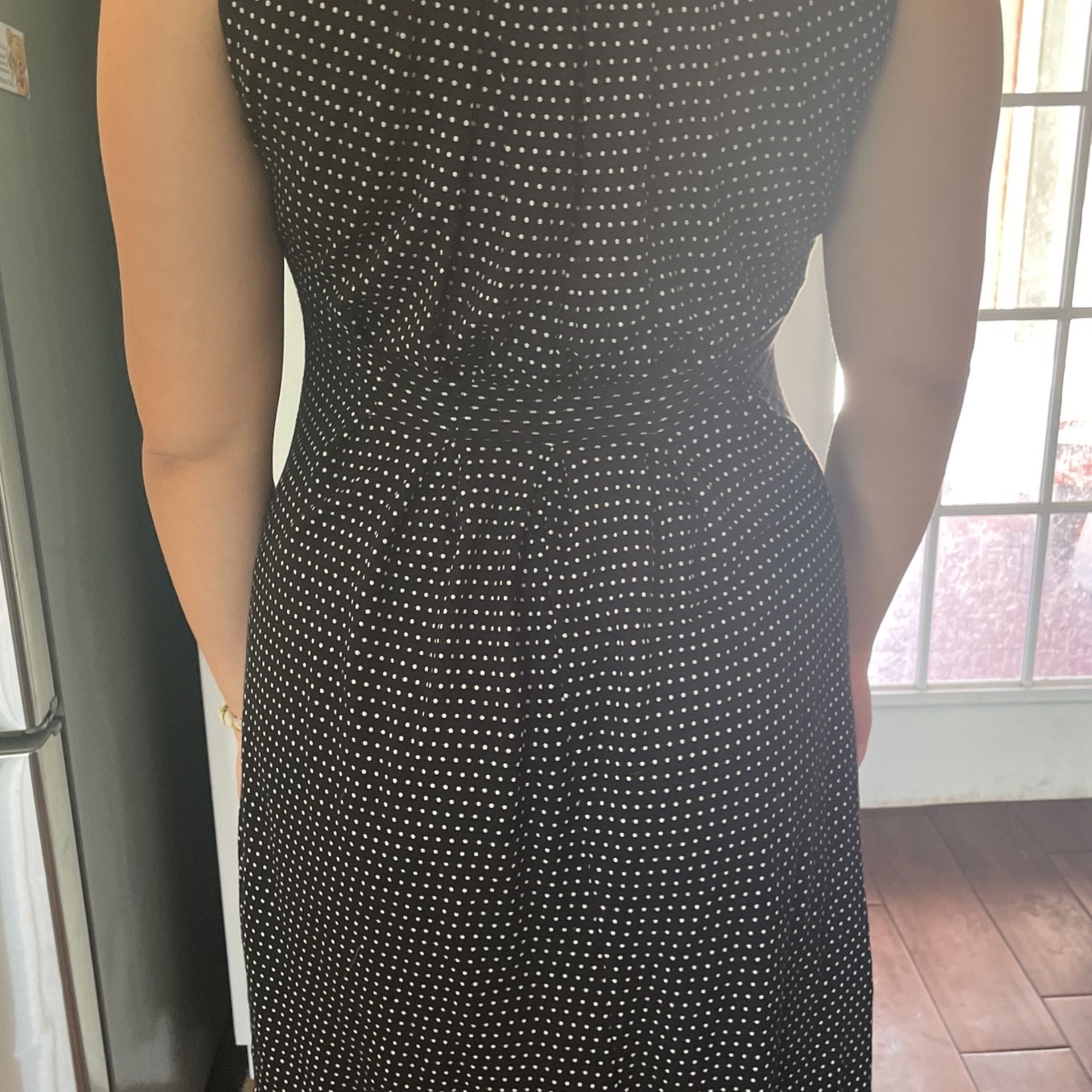 Black And White Poke-a-dot Summer dress Size Large