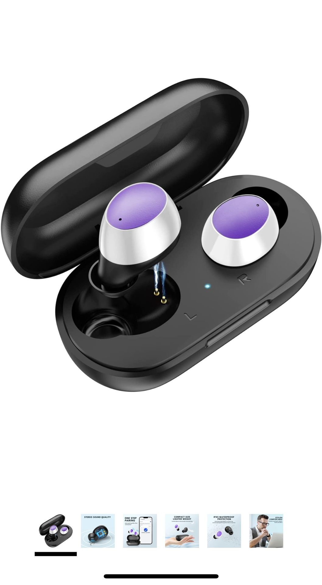 S24 Wireless in Ear Earbuds， Ture Bluetooth Earbuds,Wireless Earbuds Clear Calling Bluetooth 5.2 TWS Bluetooth Headphones with Mics Touch Control Bass