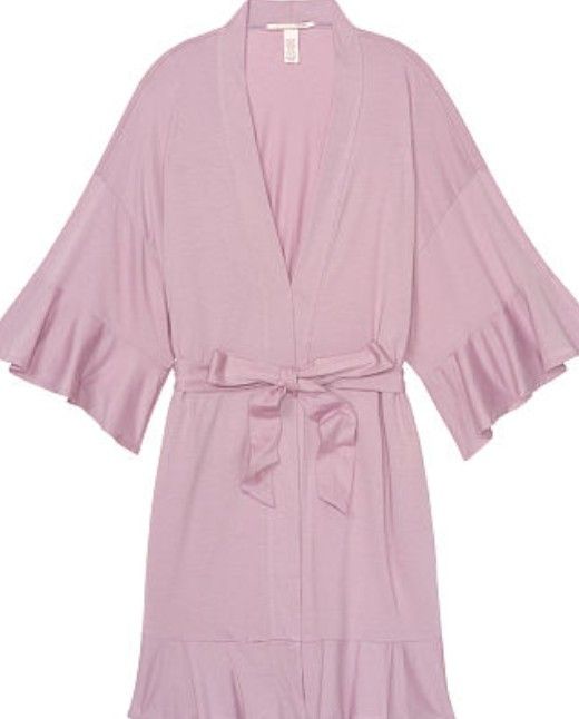 New Victoria Secret Prima Cotton Ruffle Robe Size M/L