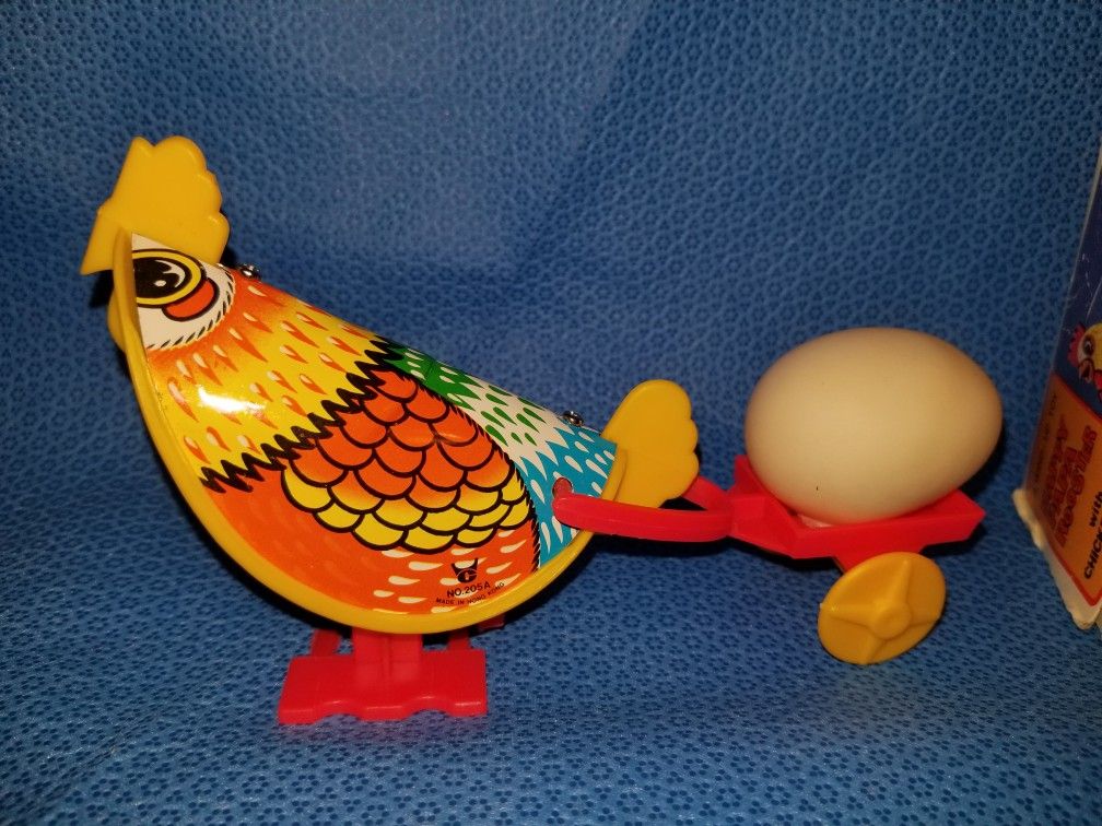Vintage Happy Papa Rooster wind up toy
