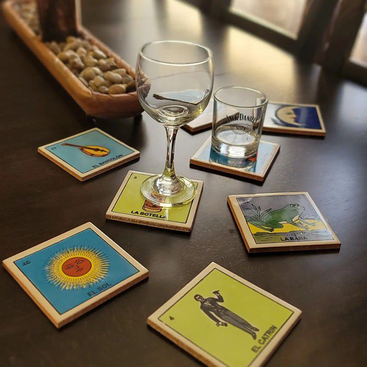 Mexican Loteria Tiles Handpainted 