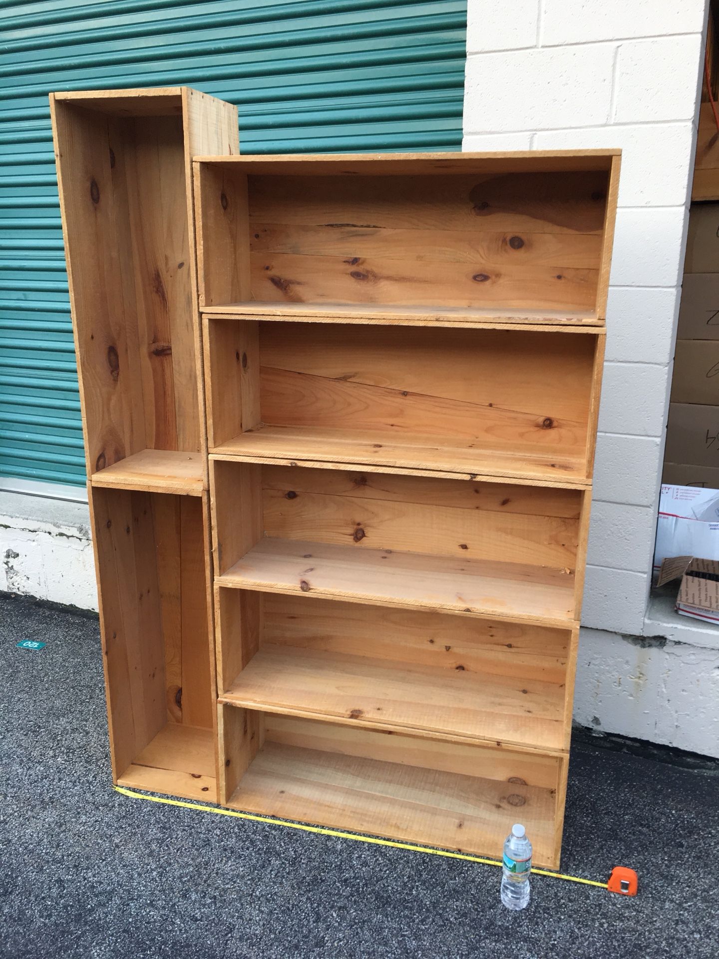 Solid wood rustic adjustable storage crates bookshelves. Lots of combinations $10 each