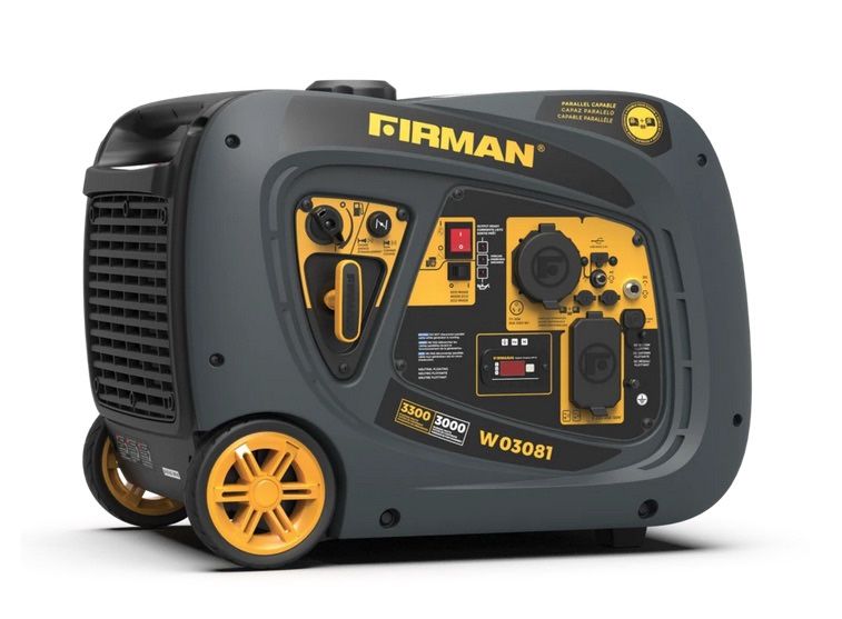 New Firman W03081 3300/3000 Watt Recoil Start Gas Portable Generator Product details The Firman W03081 Inverter generator features 3300 starting watt