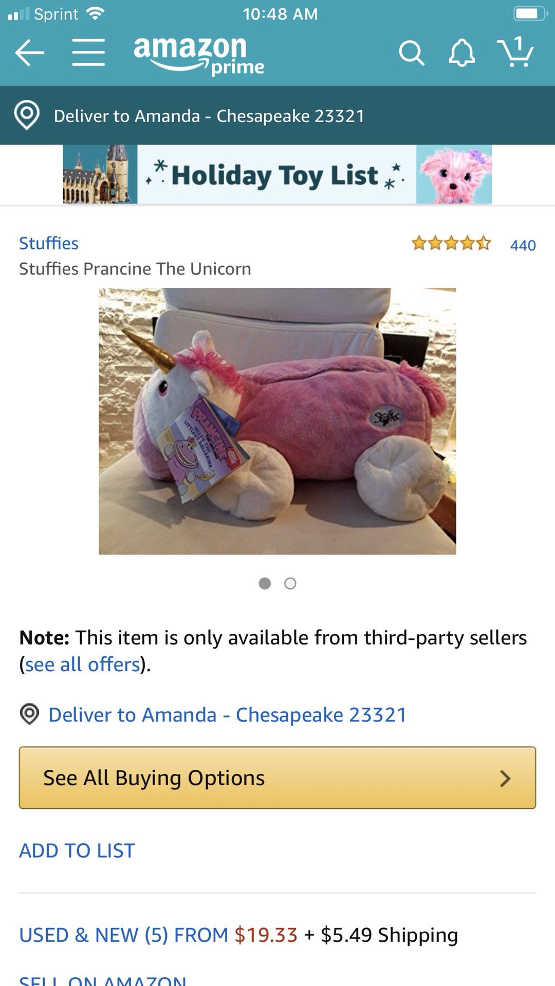 New and like new Unicorns 🦄 Stuffed animals, slippers, pillow,