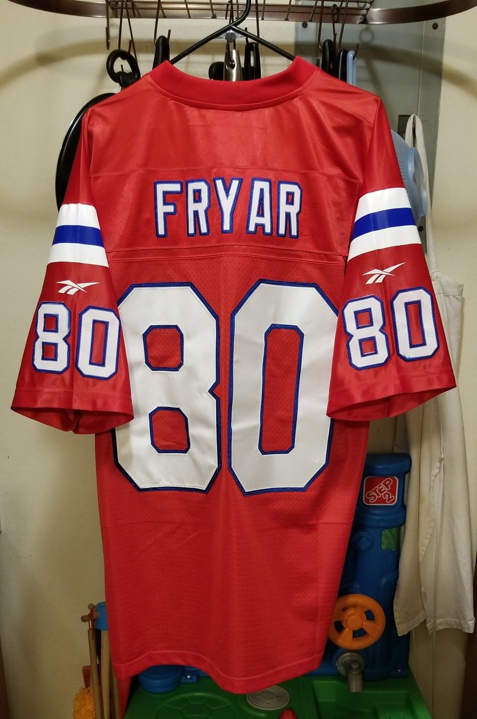 Vintage NFL New England Patriots Irving Fryar#80 Stitched Throwback REEBOK Jersey Size XL X-Large