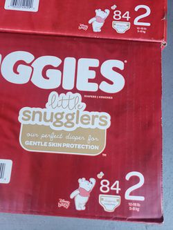 2 HUGGIES LITTLE SNUGGLERS DIAPER SIZE 2 (84CT per box). NEW. NEVER BEEN OPENED. PICK UP IN RIVERBANK Thumbnail