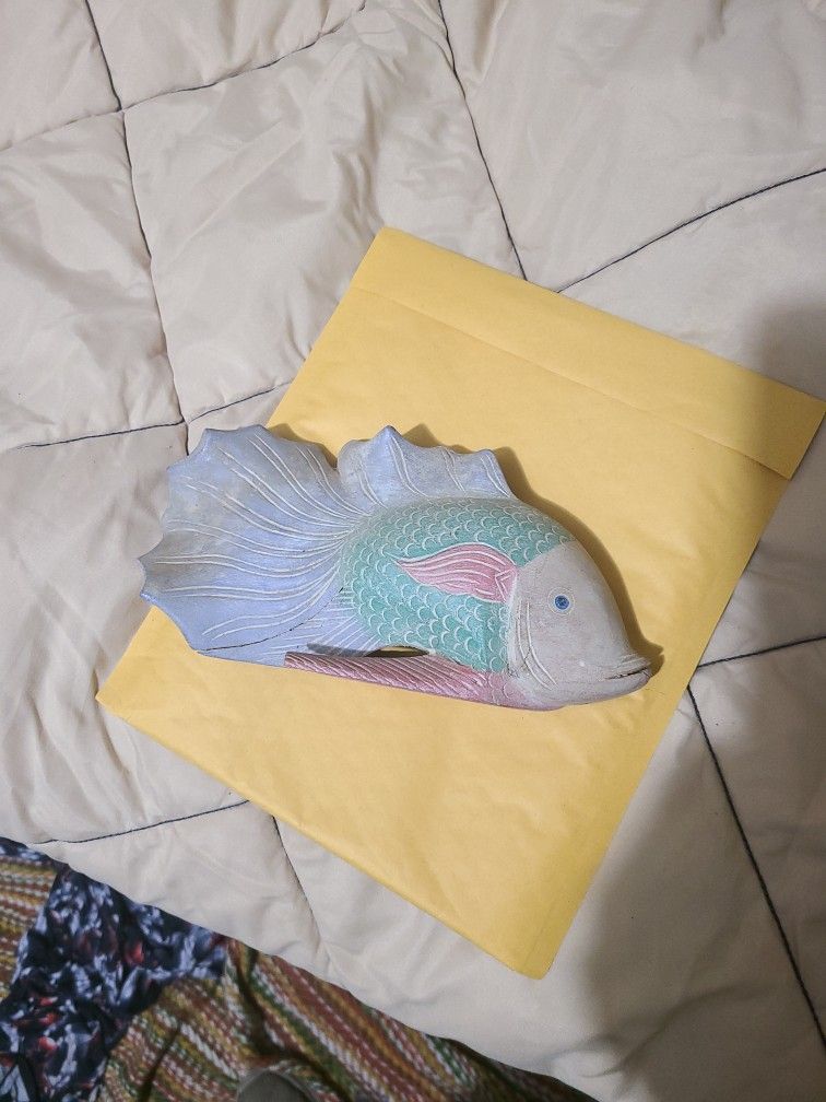 Hand Carved Wooden Fish