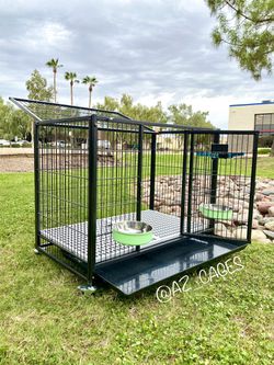Brand New 37” Heavy Duty Dog Pet Kennel Crate Cage 🐶🐕‍🦺🐩 with Plastic Floor 🐾💟🐶 please see dimensions in second picture 🇺🇸  Thumbnail