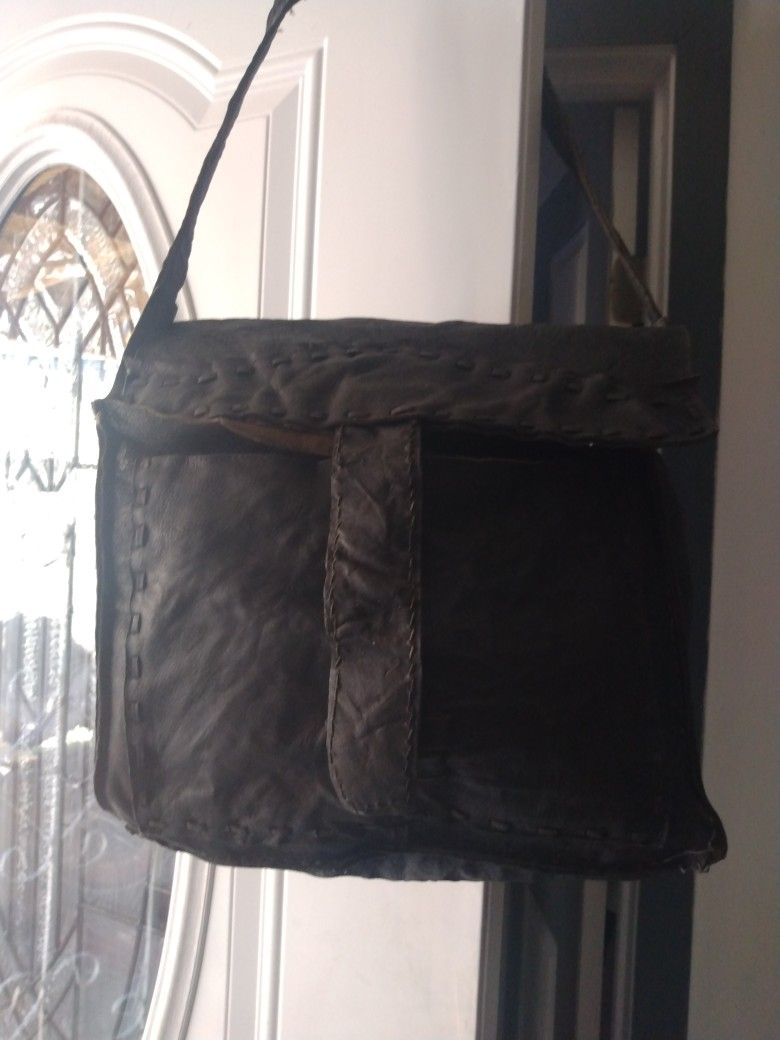 Buffalo Leather Messenger Bag