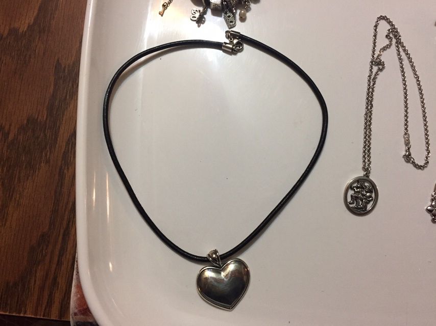.James Avery heart pendant with cord necklace
