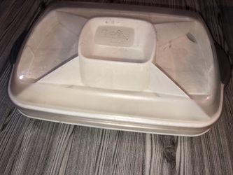 Pampered chef chill deviled egg veggie platter dish with ice pack and lid Thumbnail