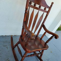 Large Wood Rocking Chair Thumbnail