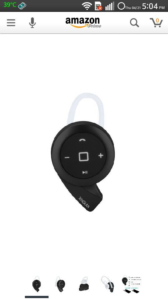 XINGLAN® Wireless Bluetooth 4.0 Invisible Earphone Headset Earbud Support Hands-free Calling For iPhone Samsung Sony HTC LG (Black)