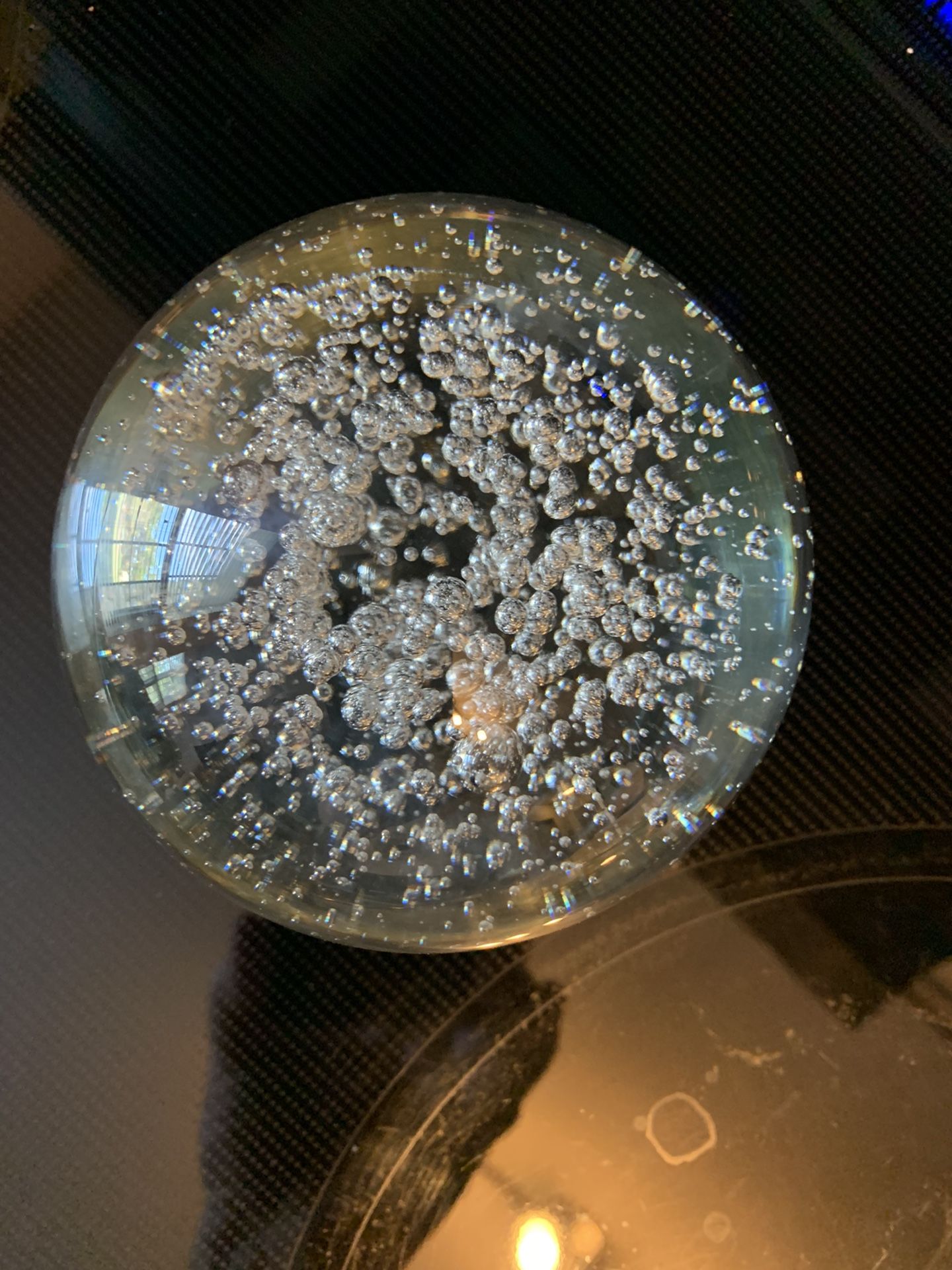 Glass Ball With Bubbles Inside