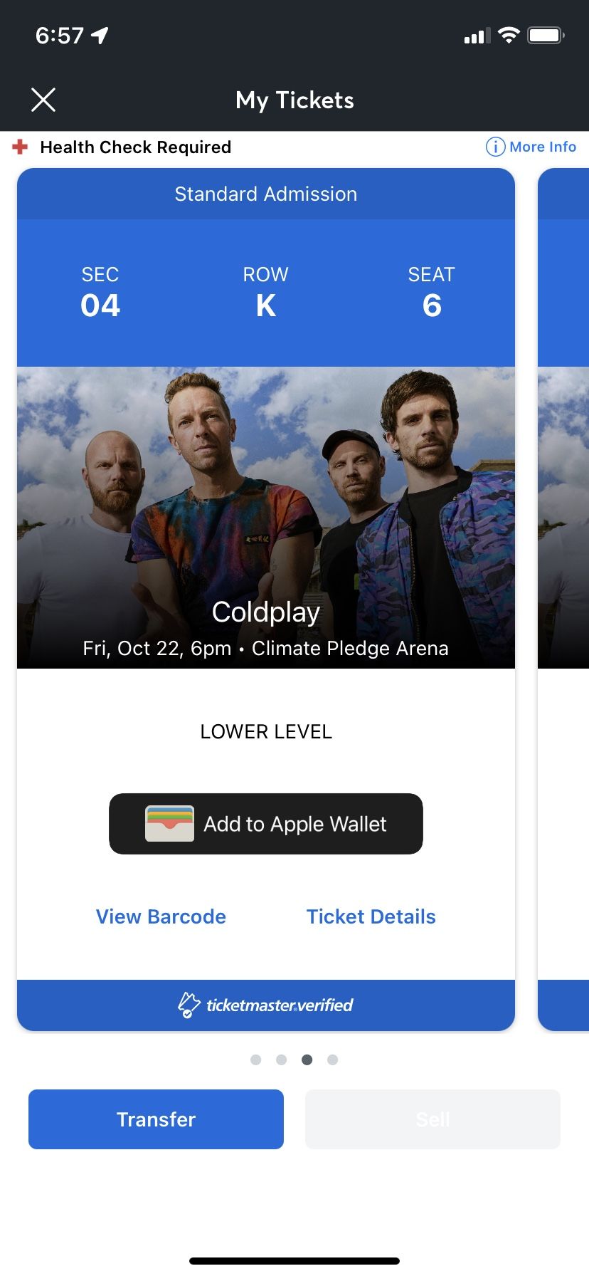 2 Coldplay Tickets For October 22 - Great Seats
