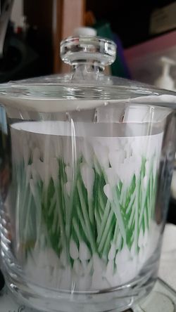 Apothecary vanity glass jar brand new Thumbnail