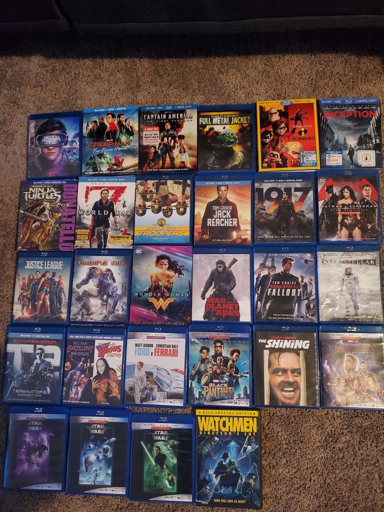 Collection Of Blu-Ray Movies