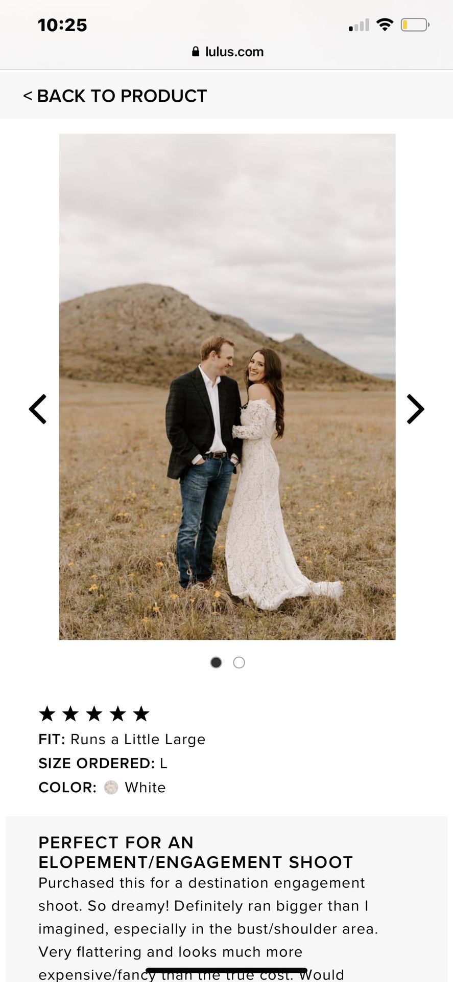 LULUS BOHO WEDDING DRESS