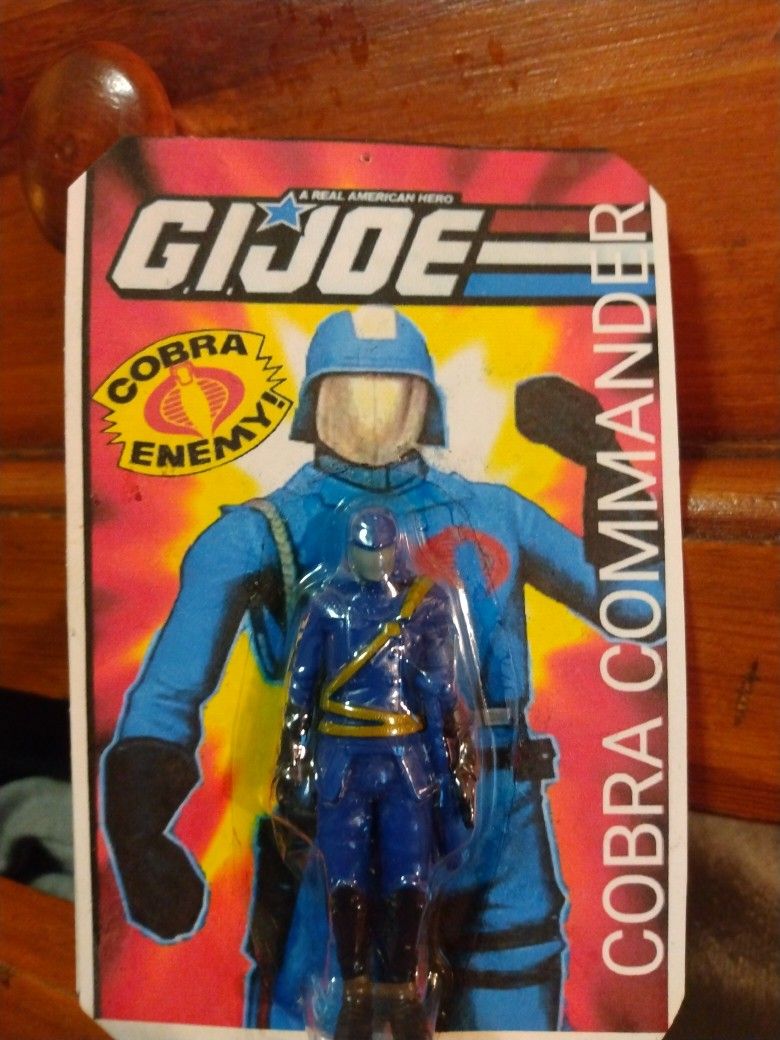Cobra Commander Mini Figure On Card