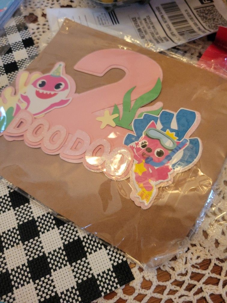 Pink Baby Shark 2nd Birthday Decorations And Backdrop