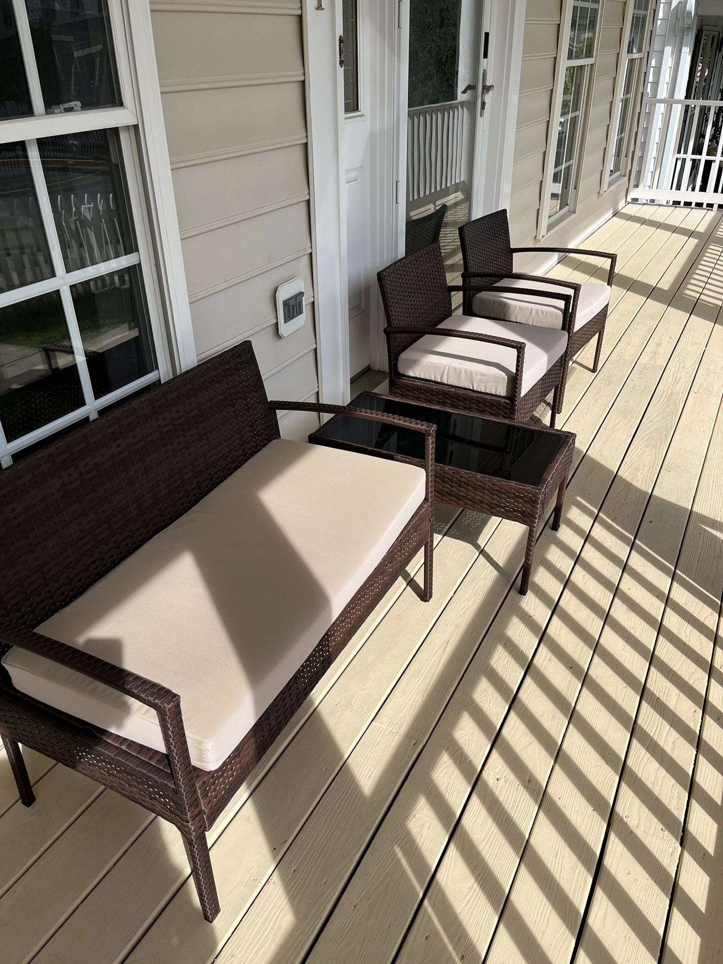 Patio Furniture (SOFA + 2 Chairs + Table)