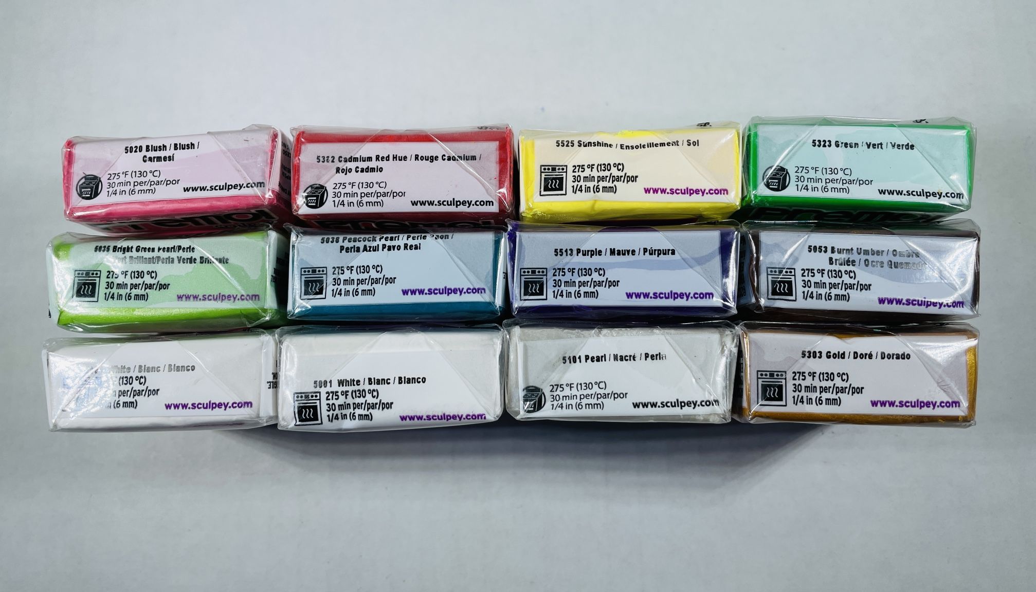 Sculpey Premo Clay New 10 Different Colors 2 White