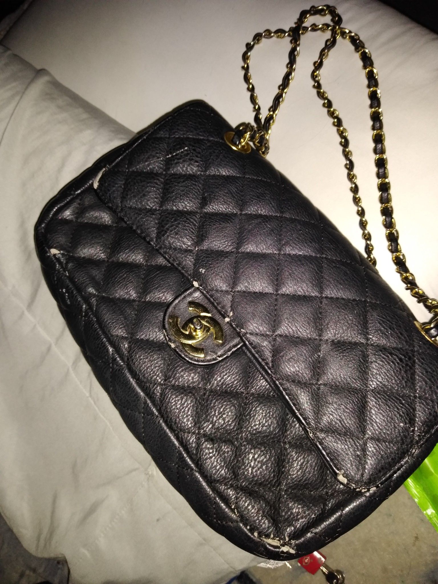 Black quilted bag.. price negotiable make offer