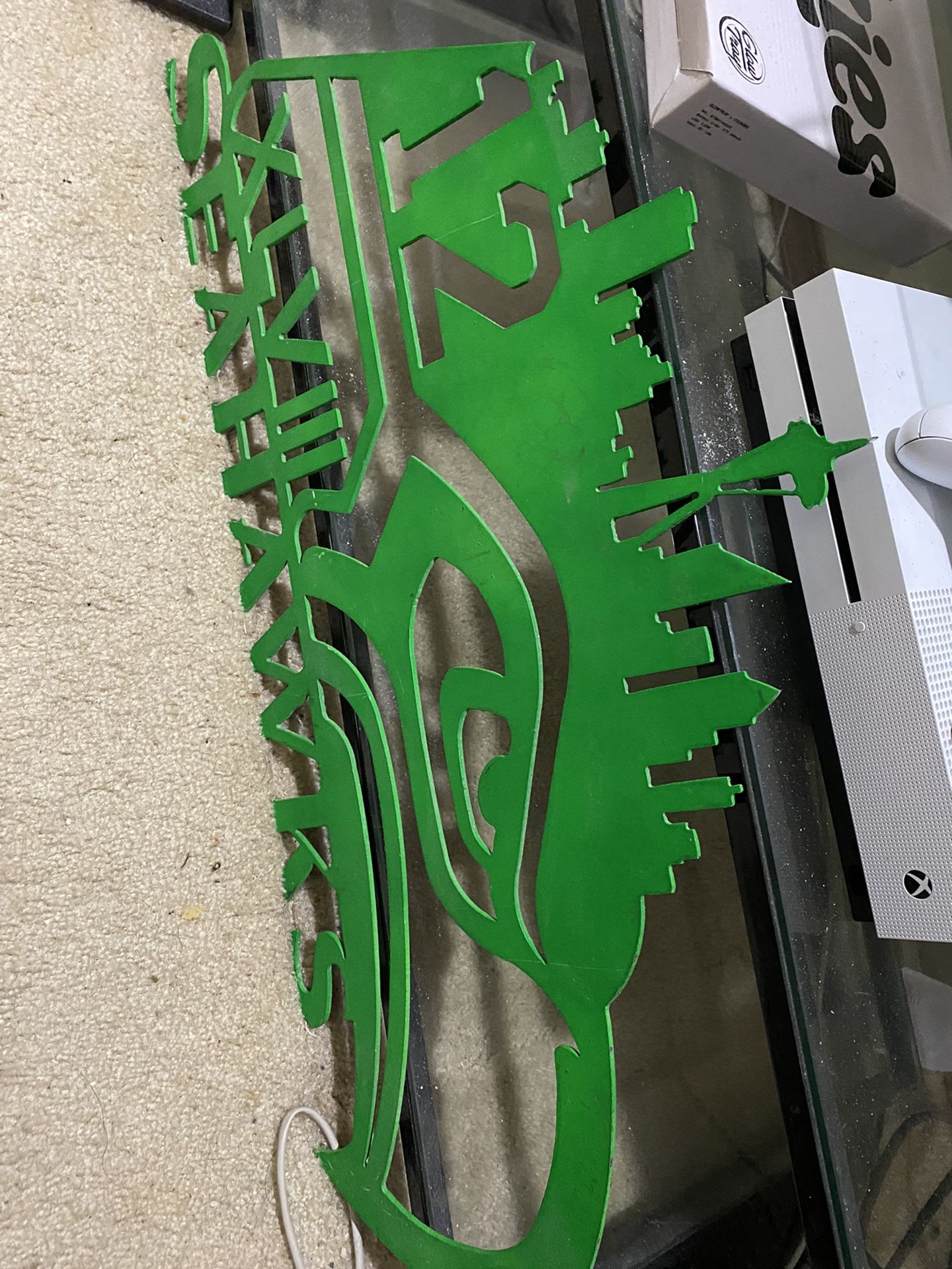 Custom Fabricated Metal Seahawks Super Bowl Metal Sign