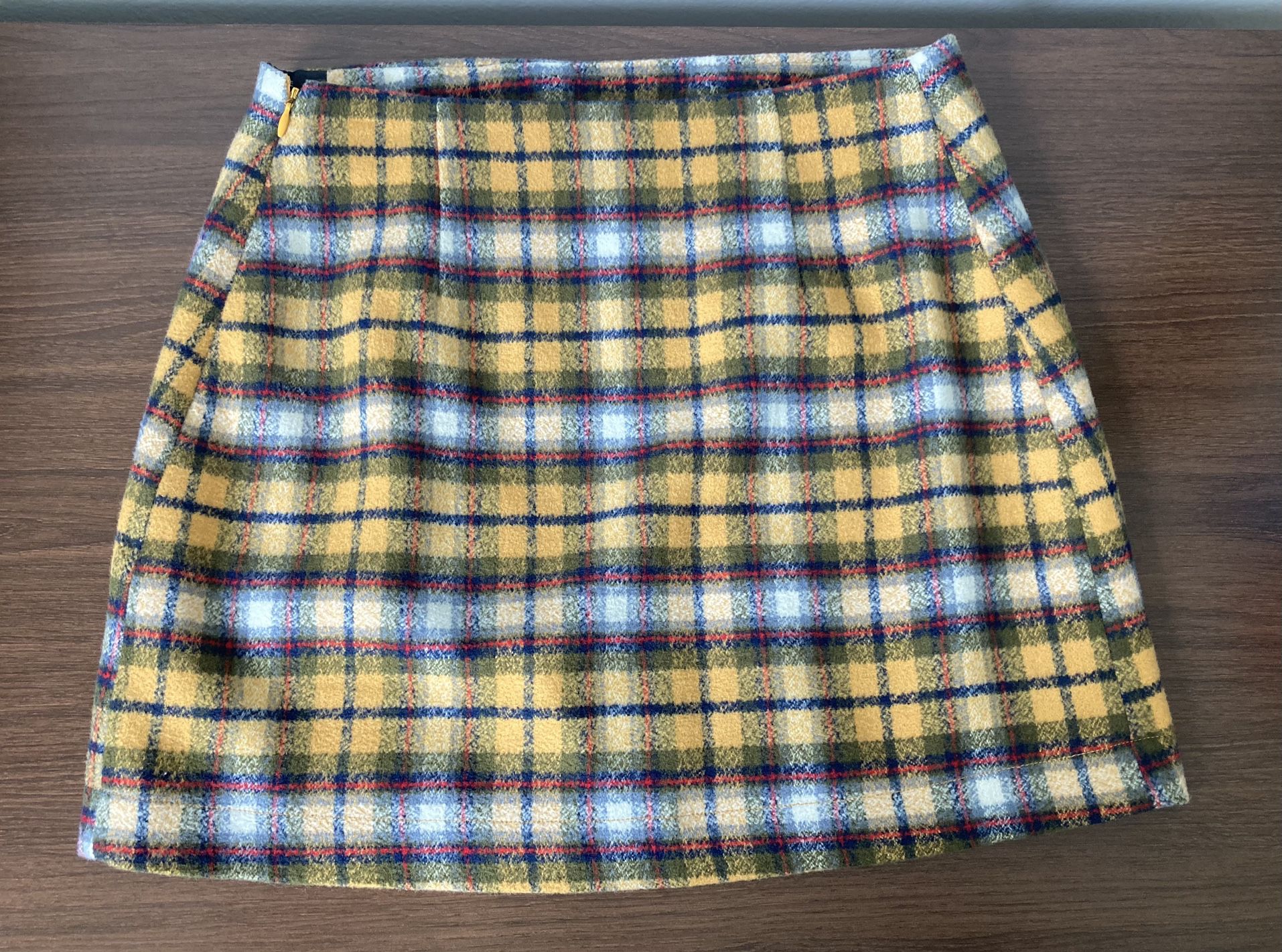 Plaid Fitted Mini Skirt 