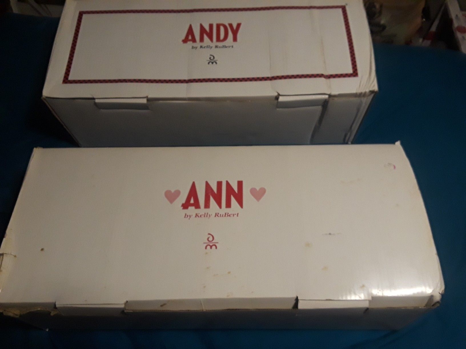 Raggedy ann & andy porcelain dolls