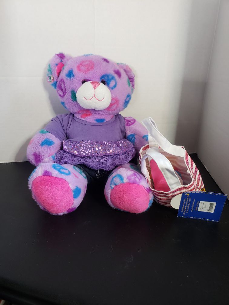Build a bear. With outfit and accessories